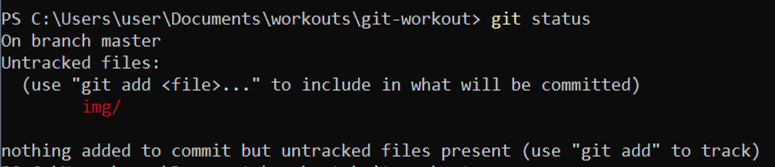 git status execution result