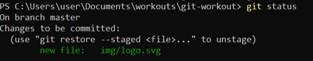 git status execution result