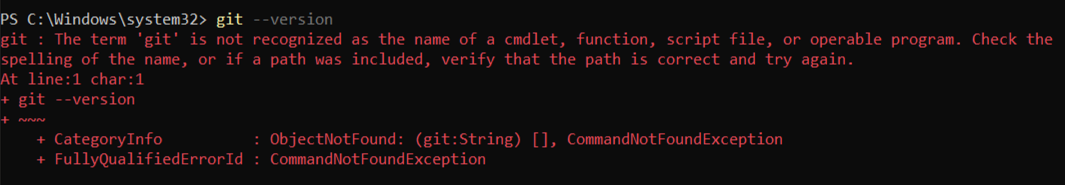 Git is not installed