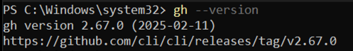 GitHub CLI is installed