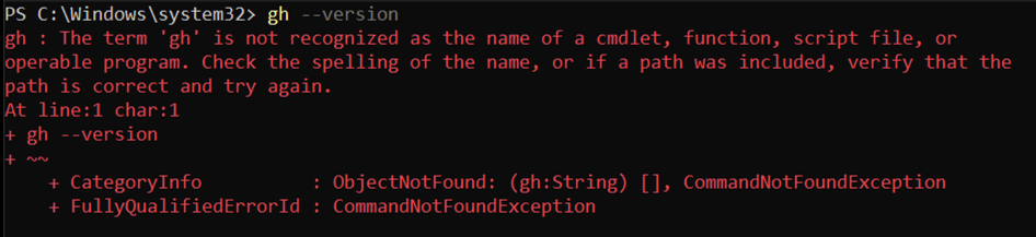 GitHub CLI is not installed